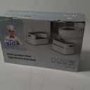 MR.SIGA Toilet Stool Squat Adult, Bathroom Stool Heavy Duty, Anti Slip Toilet Step for Bathroom, Toddler Step Stool for Kids, Off-White & Dark Gray