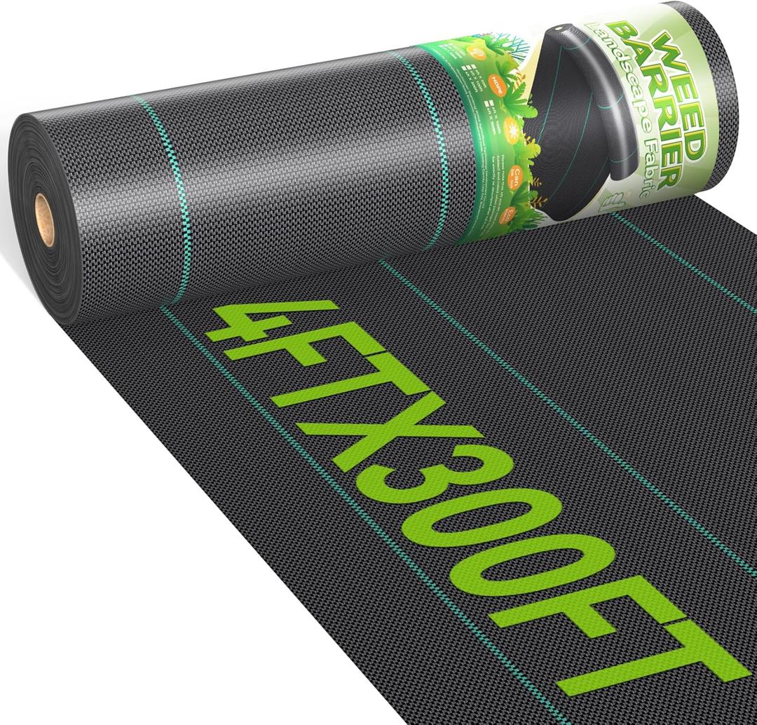 4ftx300ft Weed Barrier Landscape 3.2oz Fabric Heavy Duty, Woven Weed Control Cloth, Woven Geotextile Fabric for Underlayment, Gardening Ground, Commercial Driveway Weed Block Cover Mat 4ftx300ft Weed Barrier Landscape 3.2oz Fabric Heavy Duty, Woven Weed Control Cloth, Woven Geotextile Fabric for Underlayment, Gardening Ground, Commercial Driveway Weed Block Cover Mat