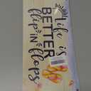 Flip Flops Wood Plaque, Life is Better in Flip Flops, Hanging Wood Sign Home Dcor, Beach Decor Sign, Summer Sign, Primitive Home Decor Sign, Beach House Wood Wall Decor, Seaside Hostel Hanging Decor