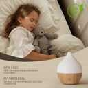 SALKING Essential Oil Diffuser, 100ml Small Aromatherapy Diffuser with Auto Shut-Off Function, Ultrasonic Diffusers for Essential Oils, Cool Mist Humidifier with Warm White Lights, for Office Home