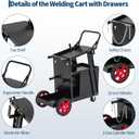 Garvee Welding Cart with Drawers, Welder Cart for Mig/Tig Welder