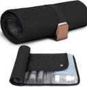 Toiletry Bag for Men, Travel Essentials Travel Toiletry Bag, Water-Resistant Compact Bathroom Roll Organizer for Hygiene, Shaving kit, Gifts for men (3.Classic Black(Polyster))