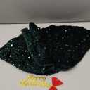 ShinyBeauty 21" Dark Green Sequin Velvet Tree Skirt | Elegant Christmas Tree Decor | Festive & Durable | Holiday Home Decor