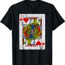 Jack Of Hearts Playing Card Shirt Halloween Costume Vintage T-Shirt S