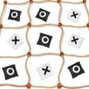 Giant Tic Tac Toe Outdoor Games, 4ft x 4ft Bean Bag Toss Outdoor for Kids, Giant Yard for Adults, Jumbo Large Wooden Tic Tac Toss, Backyard Lawn Camping Game (Black and White)