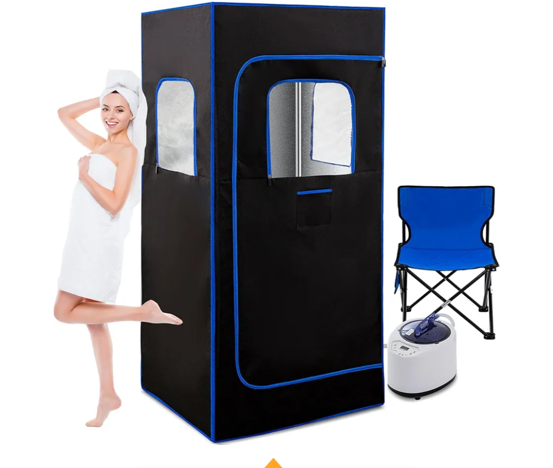 HUAMYTH Sauna Box, Portable Sauna for Home, Personal Steam Sauna with Steamer, 99 Minute Smart Timer, 9 Level, Remote Control, Personal Steam Room for Spa, Indoor