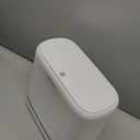 funest Bathroom Trash Can, 3.3 Gallon Slim Trash Can with Lid, Adsorption Garbage Can with Press-Top Lid, Small White Narrow Plastic Trash Bin for Bathroom, Office, Bedroom, Living Room