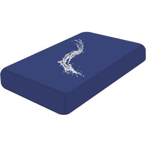 Smiry Waterproof Couch Cushion Covers, Stretch Washable Sofa Cushion Cover, Soft Sofa Slipcover Elastic Non-Slip Furniture Protector for Pets, Kid (Medium, Navy)