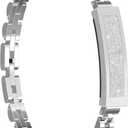 Smart Stylish Bracelet with Heart Rate, Blood Oxygen, Sleep Tracking, IP68 Waterproof, Magnetic Charging (Silver)