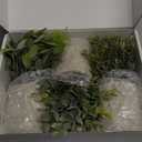 Der Rose 3 Pack Mini Potted Fake Plants Artificial Plastic Eucalyptus Plants Topiaries for Home Office Desk Farmhouse Shelf Room Bathroom Decor(Sage Green) (Grey)