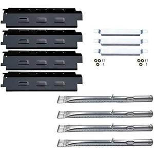 Direct Store Parts Kit DG259 Replacement for Charbroil Grill 463436213,463436215; Thermos 466360113 Repair Kit (SS Burner + SS Carry-Over Tubes + Porcelain Steel Heat Plate)