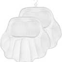 2Pcs Bath Pillow Bathtub Pillow, Silicone Bath Pillows for Tub Neck, Shoulder and Back Support, Bath Tub Pillows Headrest with Soft 4D Mesh Fabric & Non-Slip Suction Cups, Spa Gifts (Style B)