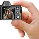 Mini Keychain Camera -Maxmango 1080P HD Video Tiny Retro Digital Camera with 64GB SD Card, 1.3 HD Screen Portable Small Camera for Travel Study Recording (Black)