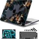 May Chen for 2026 MacBook Pro 14-inch M5 M4 M3 M2 M1 Pro/Max Chip, Release 2026 2025-2021, Model A3427 A3426 A3434 A3112 A3401 A3185, Plastic Hard Shell with Keyboard Cover, Golden Lilies Flowers