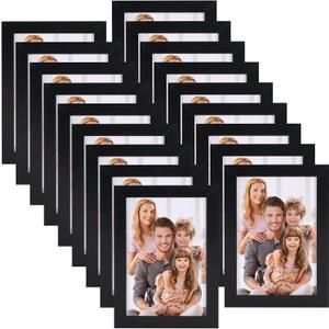 WIFTREY 18 Pack 3.5x5 Picture Frame Black, 3.5 x 5 Photo Frames Bulk for Wall Hanging or Tabletop Display WIFTREY 18 Pack 3.5x5 Picture Frame Black, 3.5 x 5 Photo Frames Bulk for Wall Hanging or Tabletop Display