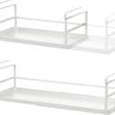 Finnhomy 2 Pack Under Cabinet Organizer, Pantry Organizers and Storage, Under Shelf Basket, Pantry Organization, Expand between16.14-24.8, Light Gray