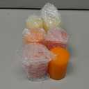 Set of 6 Gradient Orange Small Pillar Candles 2 x 3 Inch Unscented Colored Votive Candles for Wedding Holiday Church Dinner Table Home Decor