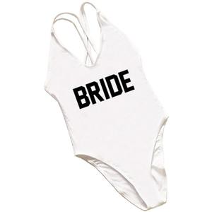 Birde Women's Strappy Swimwear One Piece Bikini Swimsuits Blackless Monokinis (White, M)