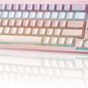 YUNZII AL71 75% Mechanical Keyboard,Full Aluminum CNC,Hot Swappable Gasket,2.4GHz Wireless BT5.0/USB-C Wired,NKRO Programmable RGB Backlight Creamy Typing for Win/Mac(Pink, Crystal White Switch)