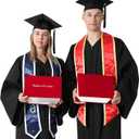 GraduationMall 8.5"x11" Smooth Padded Diploma Cover Certificate Holder Red,6-Packs