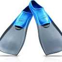 Speedo Unisex-Adult Swim Training Fins Rubber Long Blade, Size Medium