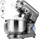 VIVOHOME Stand Mixer, 660W 10 Speed 6 Quart Tilt-Head Kitchen Electric Food Mixer with Beater, Dough Hook, Wire Whip and Egg Separator, Gray