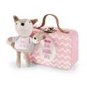 Mud Pie Mini"I'm A Big Sister" Fox Set, Pink, 4.5" x 3"x 1.5" , 2 Piece Set