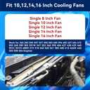 Electric Fan Relay Kit 12V 60 AMP Electric Radiator Cooling Waterproof Fan Relay Kit with Thermostat Control Switch 185 On 175 Off Upgrade
