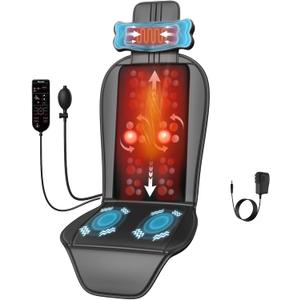 Shiatsu Back Massager with Heat, Massage Chair Pad for Full Back, Chair Massager with Neck Support Suitable for Office/Home/Father/Mother