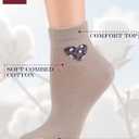 COTTON DAY Women's Soft Combed Cotton Socks Seamless Toe Black White Navy