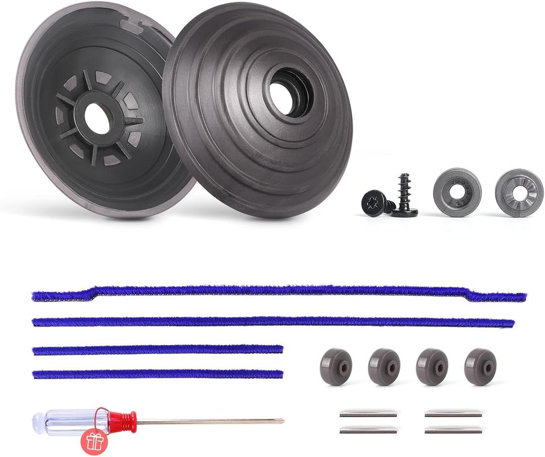Ball Wheel +Plush Strips +Head Roller Set Compatible with Dyson V6 V7 V8 V10 V11 DC62 Vacuum Cleaner Head Parts 35W 50W Direct Drive Cleaner Accessories