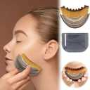 2 x Lymphatic Contour Face Brush for Facial Massage, Rejuvenating & Depuffing - Manual Gua Sha Alternative for Jawline Lifting, Eye Bags, Double Chin & Neck Care(1 Pcs)