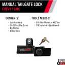 Pop & Lock PL1050 Black Manual Tailgate Lock for Chevy/GMC
