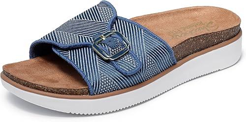 Skechers Women's Lifted Comfort-Restless Wave Slide Sandal, Size 9