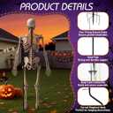 Briwooody 2 Set 6.3 ft Large Halloween Skeleton Stand, Black