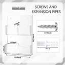 Barydat 4 Pocket Acrylic Brochure Holder Wall Mount 9.4 x 6.5 Inches