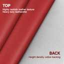 Marine Vinyl Fabric, 0.9MM Thick Soft Smooth Waterproof Synthetic Fabric Material, Outdoor Boat Automotive, DIY and Crafting Pleather (Red, 5Yd Roll (54'' X 180'' inch))