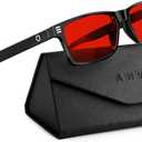 ANYLUV Blue Light Glasses Men Woman, Blue Light Blocking Glasses for Computer Gaming, Eye Strain Relief Eye Protection ((Sleep Enhancement) 01- Black)