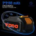 Cordless Impact Wrench, 800N.m / 590Ft-lbs 1/2" Brushless Impact Gun, 21V High Torque Power Impact Driver, 2x4.0Ah Batteries, Electric Impact Wrench for Car/Lawn Mower