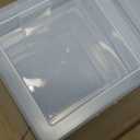 12 Pack Storage Containers with Latching Lid 5" x 5"x 1.9" Small Plastic Clear Stackable Boxes for Office and Beauty