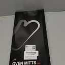 KEGOUU Oven Mitts and Pot Holders 6pcs Set, Kitchen Oven Glove High Heat Resistant 500 Degree Extra Long Oven Mitts and Potholder with Non-Slip Silicone Surface for Cooking (Black)