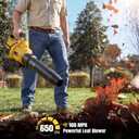 LOSART Leaf Blower Cordless, 650CFM & 3 Speed Levels, 1200W Electric Cordless Leaf Blower with 2 x 5.0Ah Batteries & Fast Charger, Blowers for Lawn Care, Yard, Blowing Leaves, Dust, Snow