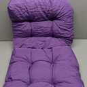 MAGIC ELEPHANT Outdoor Chair Cushions Set of 2, Memory Foam Seat Cushion Pads for Wicker Chair and Patio Furniture, 19 x 19 Inches (Purple)