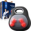 BOB AND BRAD Cordless Back and Neck Massager with Heat, FSA Eligible HSA 4D Shiatsu Massage Pillow for Pain Relief Deep Tissue, 6H Battery, Gift for Stress Relief at Home Office & Car