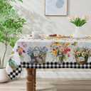 Spring Tablecloth 60x120 for Recatangle Table - Spring Decorations for Home - Floral Table Cloth Decor for Home, Party