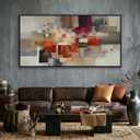 Large Abstract Canvas Wall Art for Living Room - Yellow and Orange Modern Framed Pictures for Bedroom or Office Decor - Contemporary Wall Art for Home Interior Decoration 29×58IN