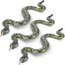 FUTUREPLUSX Inflatable Fake Snake, 3PCS Blow Up Snake Animal Pool Floats Decoration for Party Favors (Multicolored)