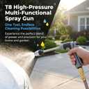 Aquoxis Pressure Washer, 2026 New Handheld Power Washer 360 Rotating Nozzle, 3 Spray Modes, Stainless Steel Universal Hose Fit, Multi Function Lawn & Garden Watering Sprayer, Tool-Free Installation