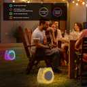 Outdoor Speakers Solar Powered & USB-C Rechargeable, Rock Speakers TWS Pairing Wireless Outdoor Speaker Bluetooth 5.4, LED Light Show, Waterproof, ideal for Backyard BBQ, Garden, Poolside (2-Pc,Grey)