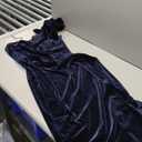 VFSHOW Womens Formal Prom Elegant Ruffle One Shoulder Beaded Strap Ruched Slit Maxi Dress Wedding Evening Long Gown, Size: L